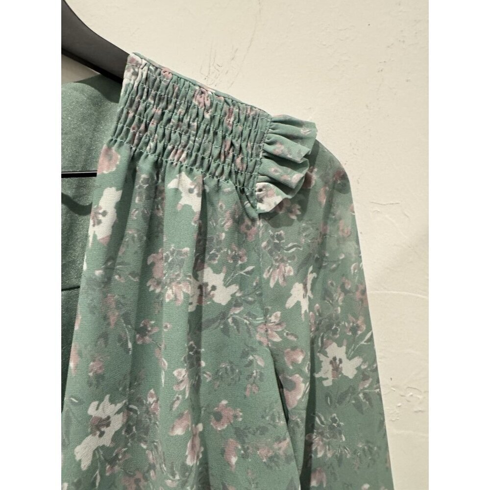Wayf Floral Long Sleeve Top Green Size XS - Picture 5 of 9